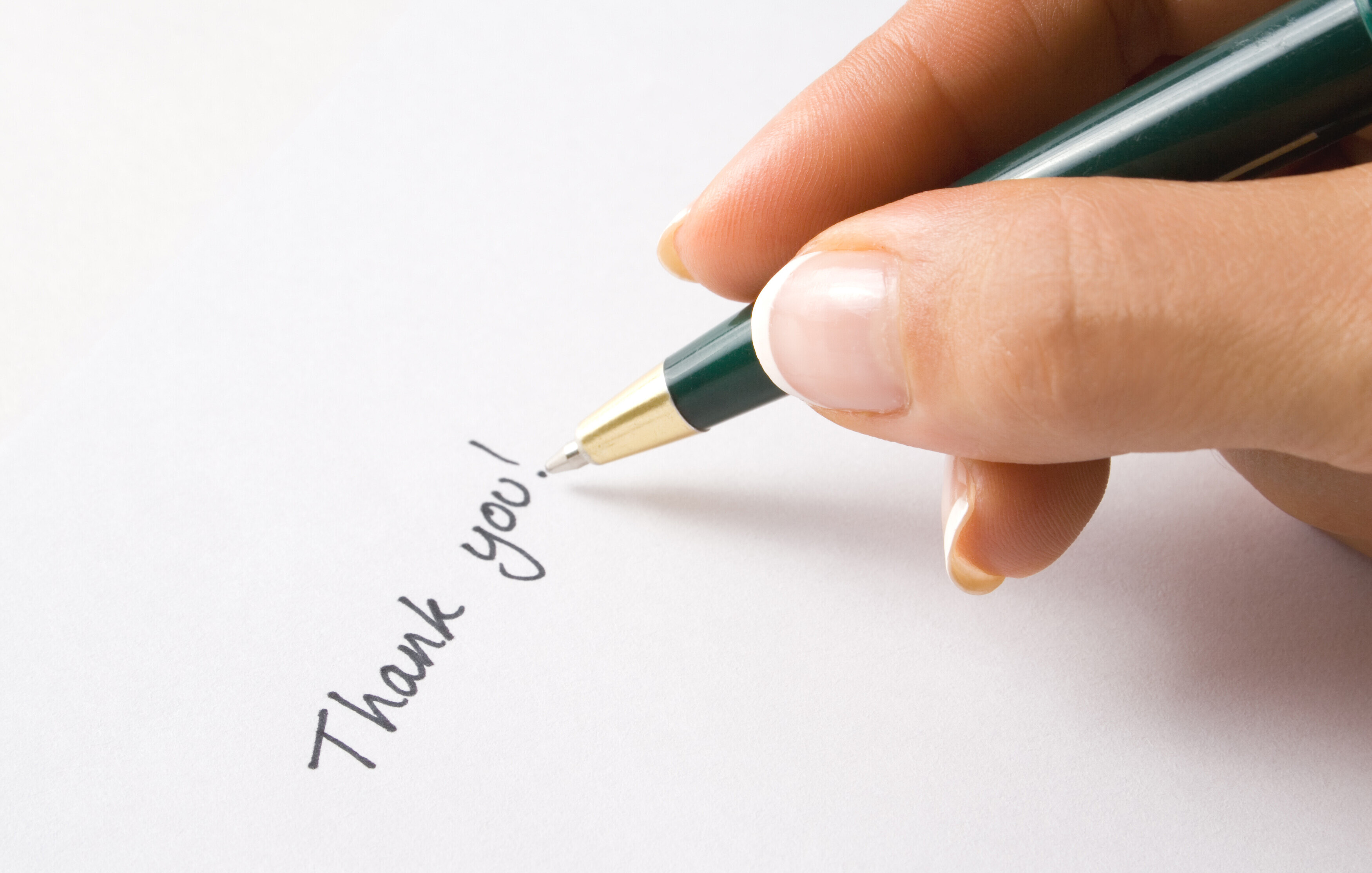 Lettre de remerciement